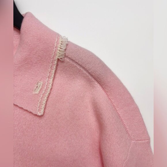 Barrie Denim fringed cashmere and cotton jacket-Light pink - Picture 6 of 14